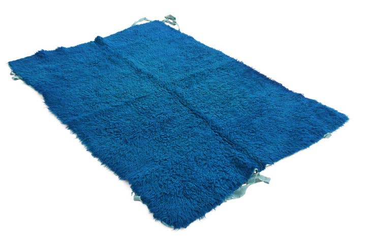 Detail image of 4' 7 x 6' 2 Hand Knotted Moroccan Wool Rug