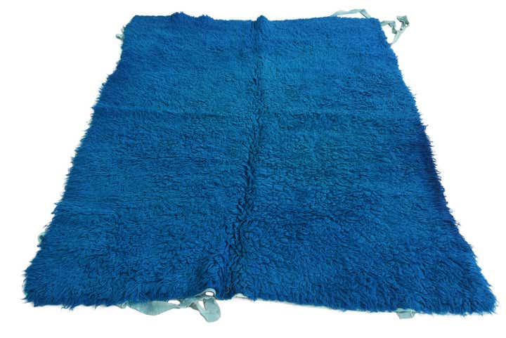 4' 7 x 6' 2 Hand Knotted Moroccan Wool Rug