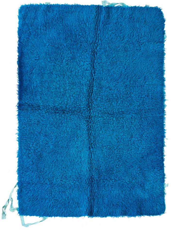 Detail image of 4' 7 x 6' 2 Hand Knotted Moroccan Wool Rug