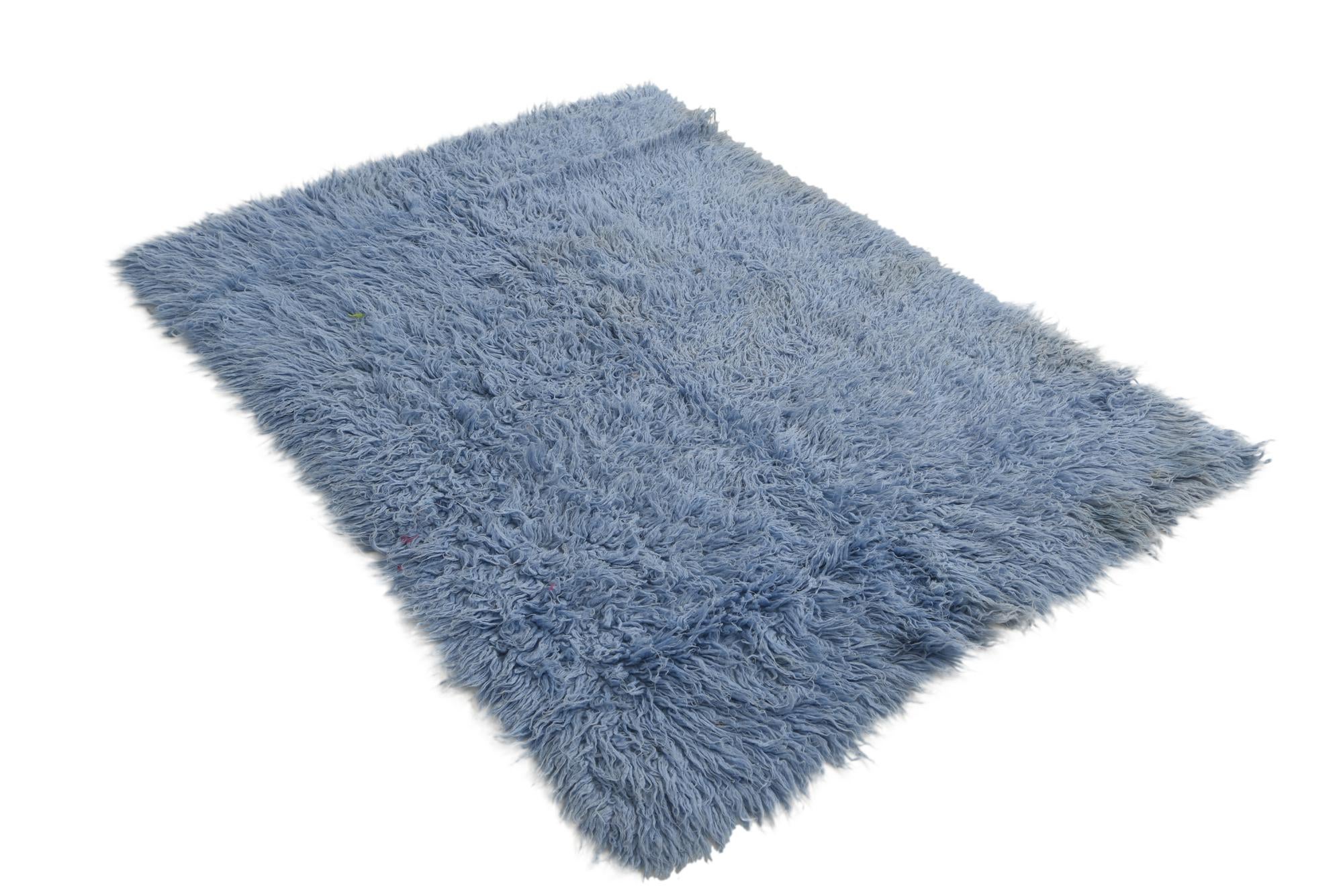 4' 1 x 5' 5 Hand Knotted Moroccan Wool Rug