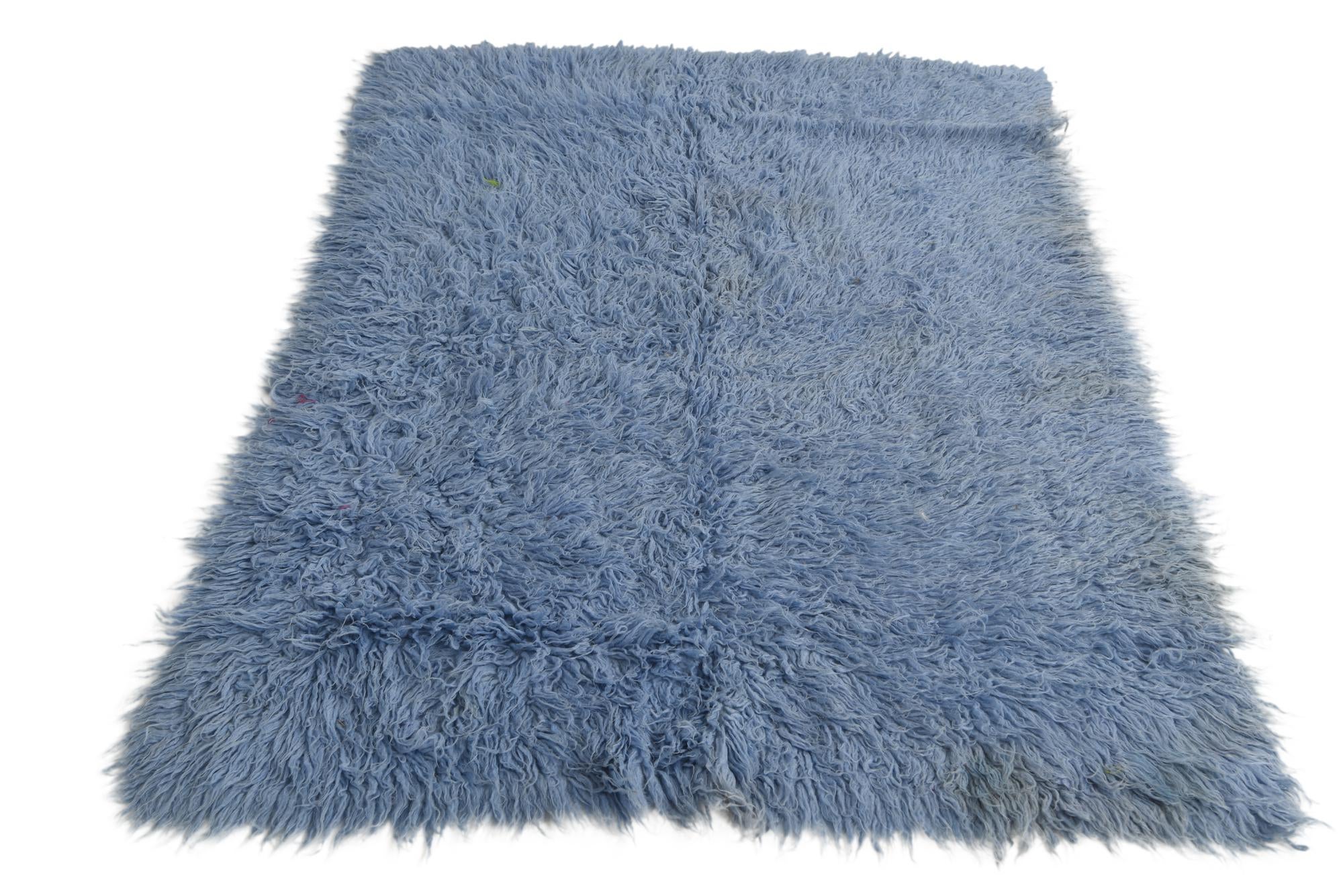 4' 1 x 5' 5 Hand Knotted Moroccan Wool Rug