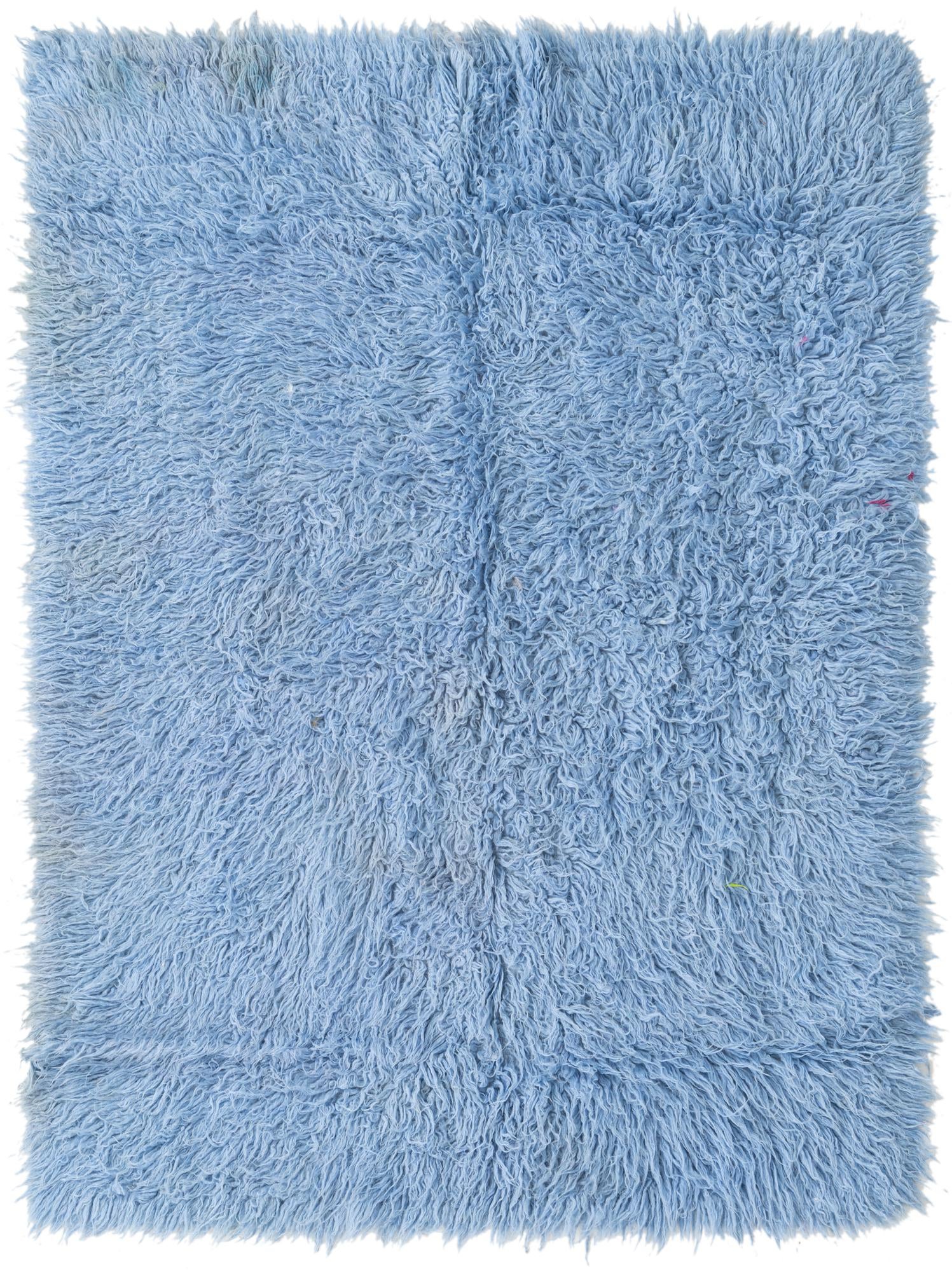 4' 1 x 5' 5 Hand Knotted Moroccan Wool Rug