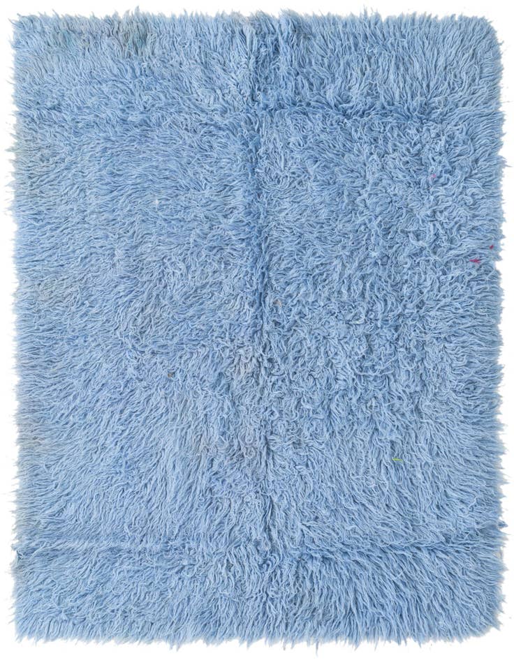 Detail image of 4' 1 x 5' 5 Hand Knotted Moroccan Wool Rug