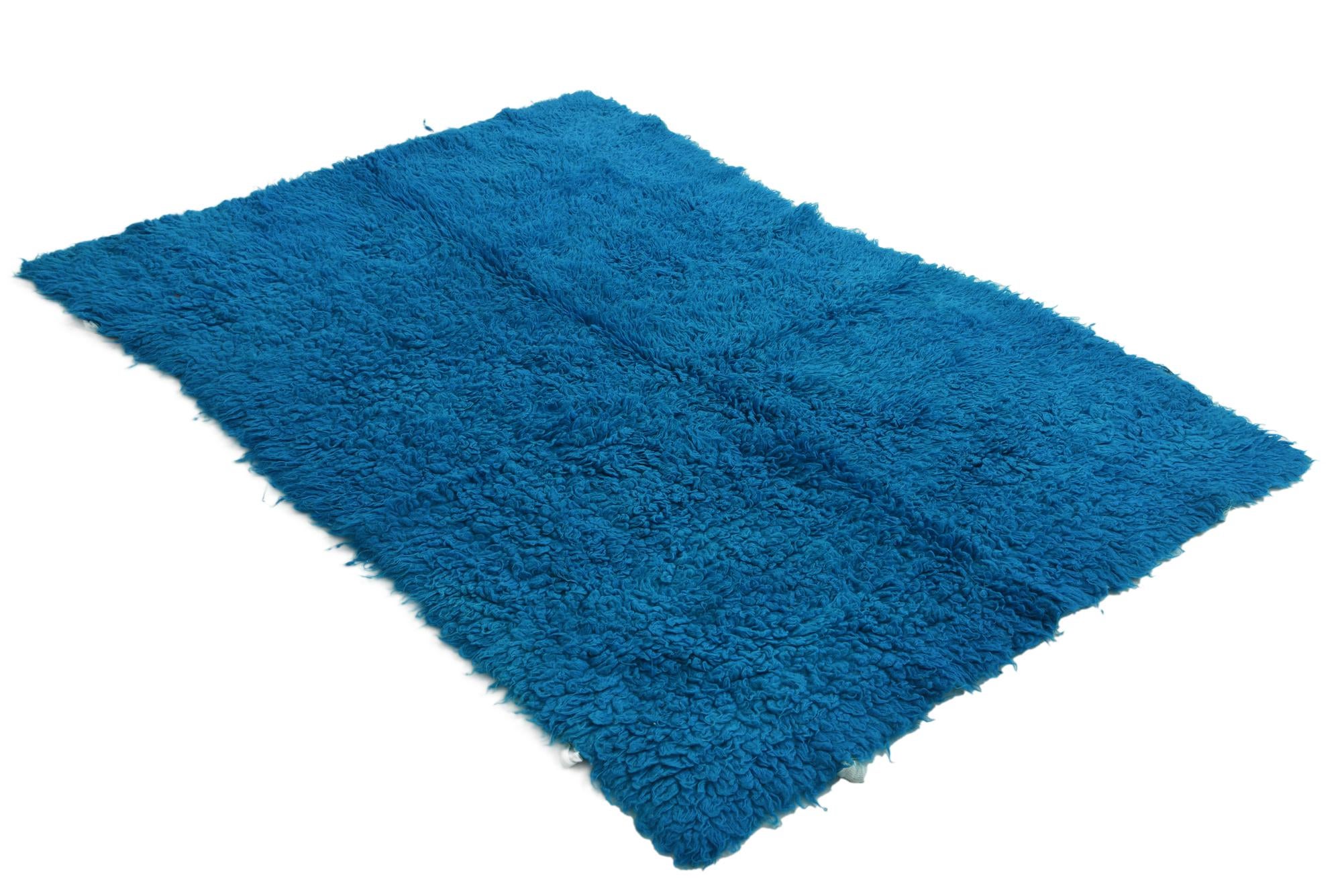 4' 8 x 6' 6 Hand Knotted Moroccan Wool Rug