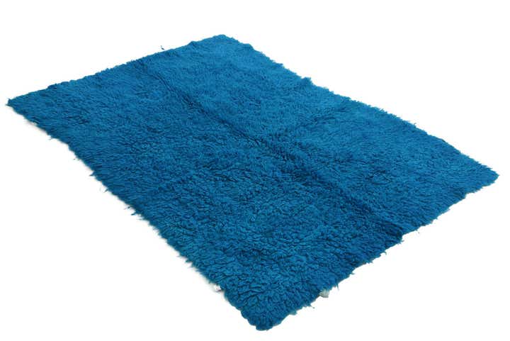 4' 8 x 6' 6 Hand Knotted Moroccan Wool Rug