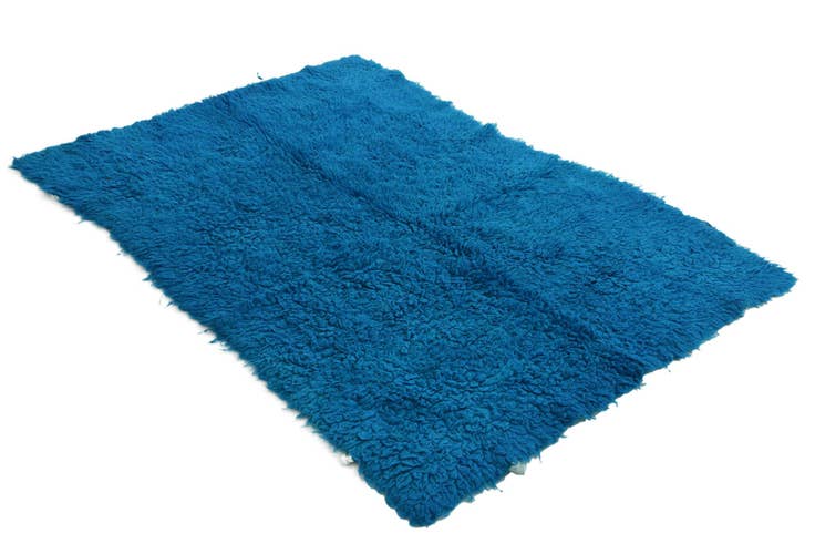 Detail image of 4' 8 x 6' 6 Hand Knotted Moroccan Wool Rug