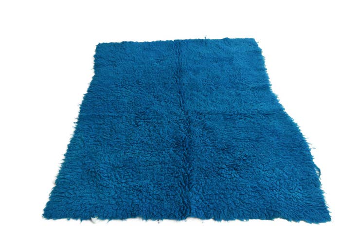 Detail image of 4' 8 x 6' 6 Hand Knotted Moroccan Wool Rug