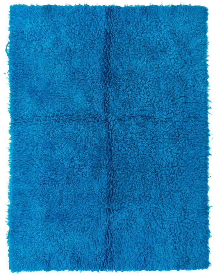 Detail image of 4' 8 x 6' 6 Hand Knotted Moroccan Wool Rug