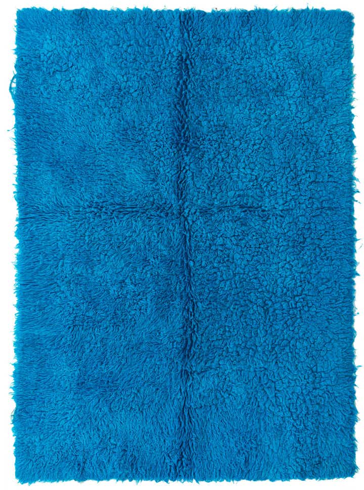 4' 8 x 6' 6 Hand Knotted Moroccan Wool Rug