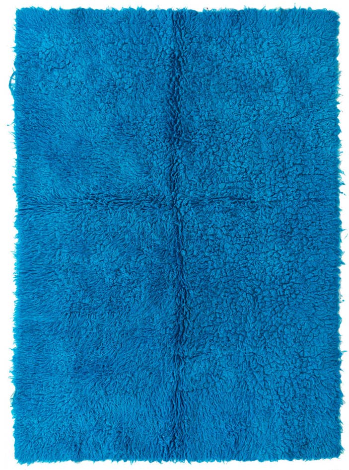 Detail image of 4' 8 x 6' 6 Hand Knotted Moroccan Wool Rug