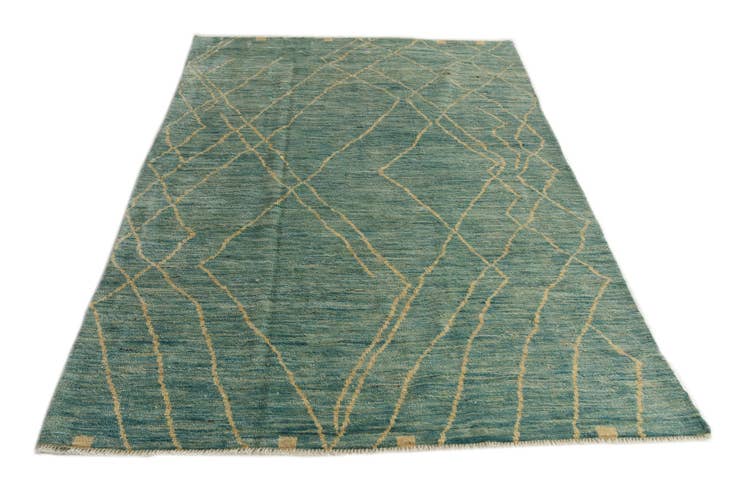 Detail image of 5' 5 x 8' 3 Hand Knotted Moroccan Wool Rug