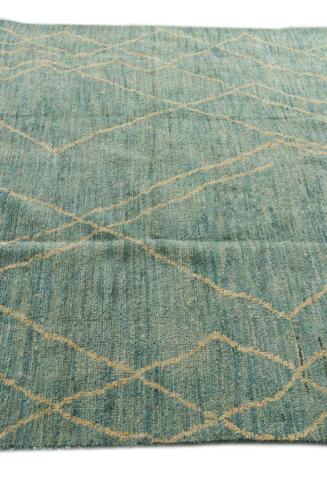 5' 5 x 8' 3 Hand Knotted Moroccan Wool Rug