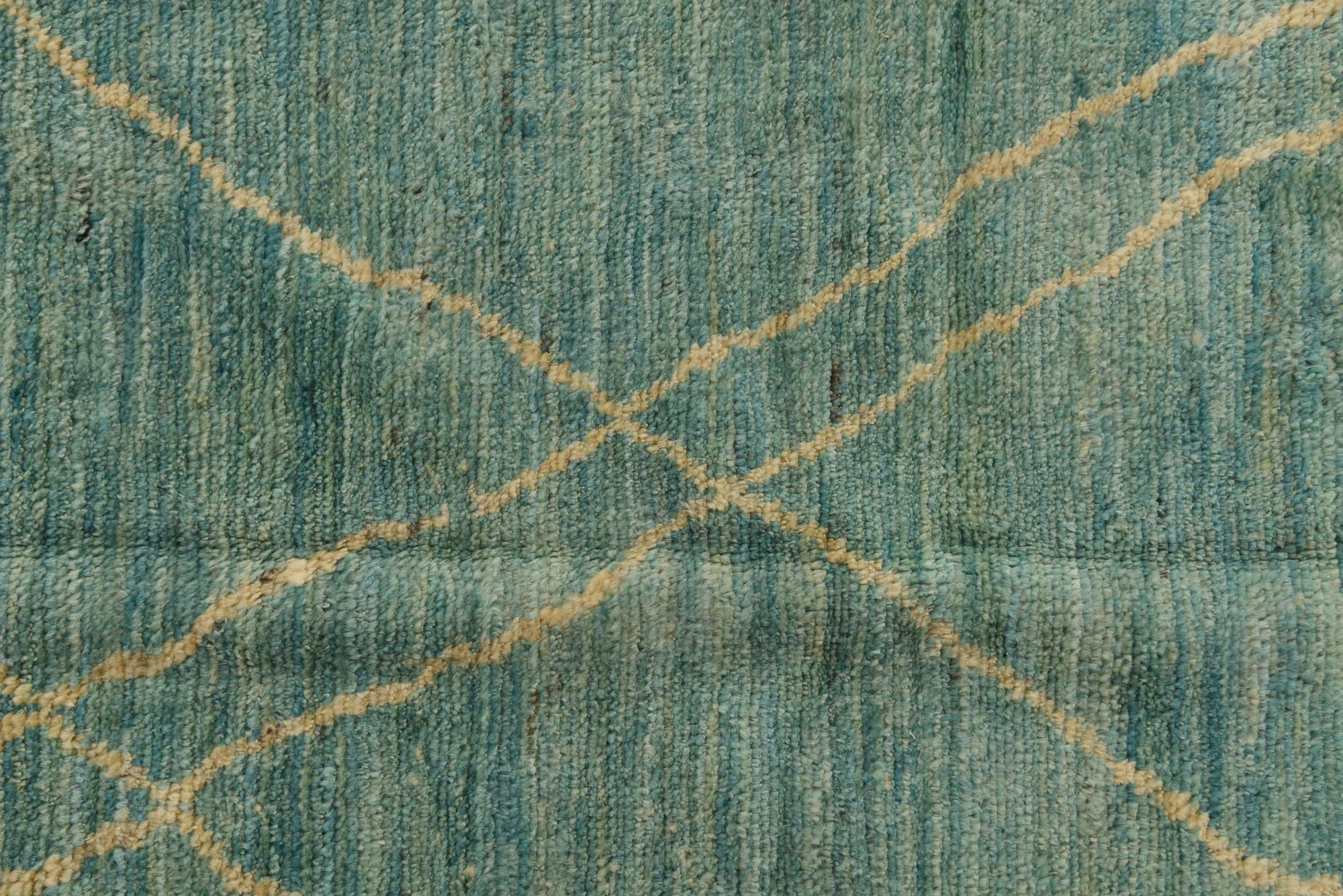 5' 5 x 8' 3 Hand Knotted Moroccan Wool Rug