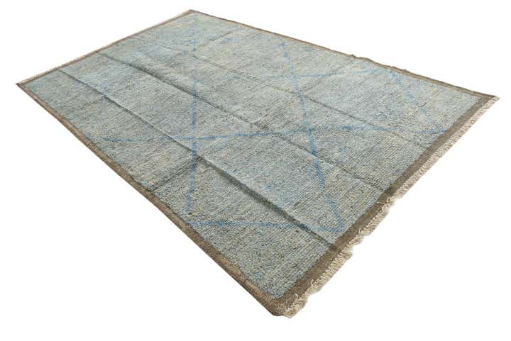 6' 1 x 9' 8 Hand Knotted Moroccan Wool Rug