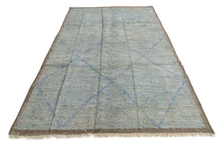 Detail image of 6' 1 x 9' 8 Hand Knotted Moroccan Wool Rug