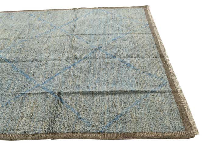 6' 1 x 9' 8 Hand Knotted Moroccan Wool Rug