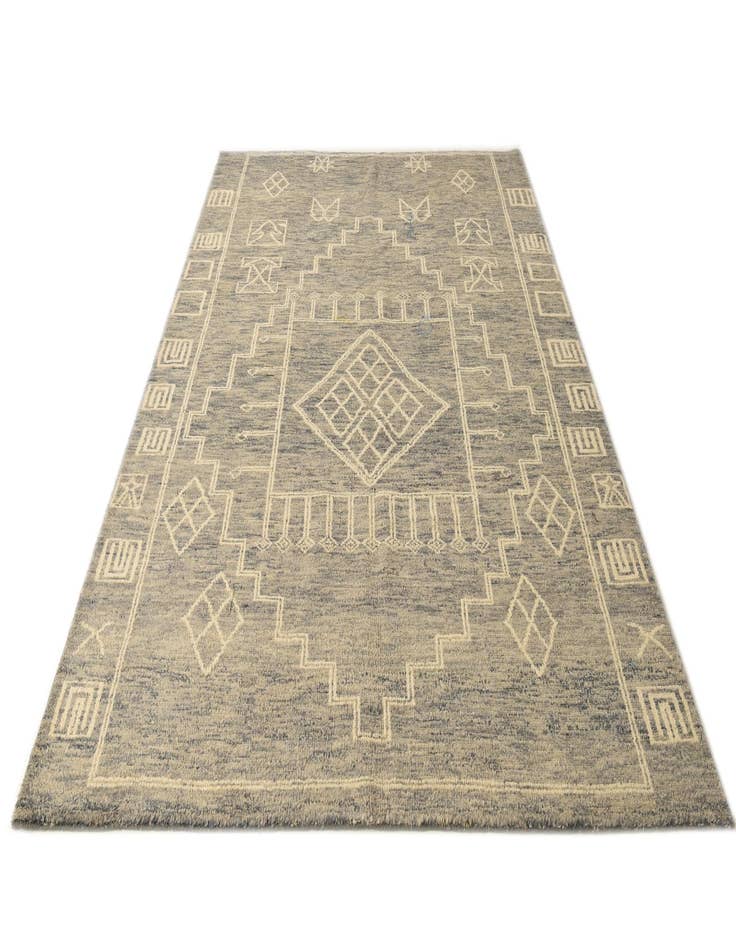 Detail image of 6' 7 x 9' 5  Hand Knotted Moroccan Wool Rug