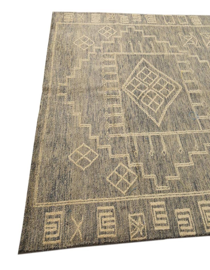 Detail image of 6' 7 x 9' 5  Hand Knotted Moroccan Wool Rug