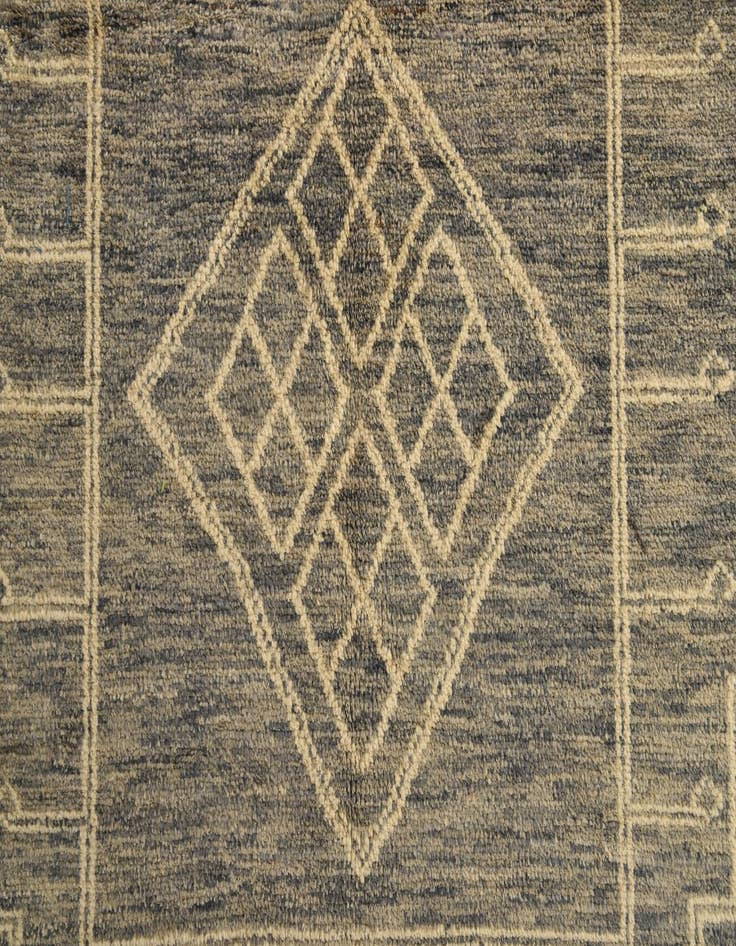 Detail image of 6' 7 x 9' 5  Hand Knotted Moroccan Wool Rug