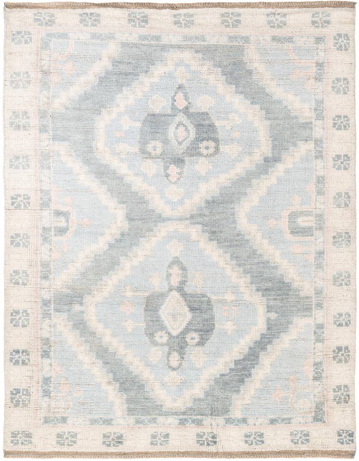 Detail image of 6' 3 x 9' 2 Hand Knotted Moroccan Wool Rug