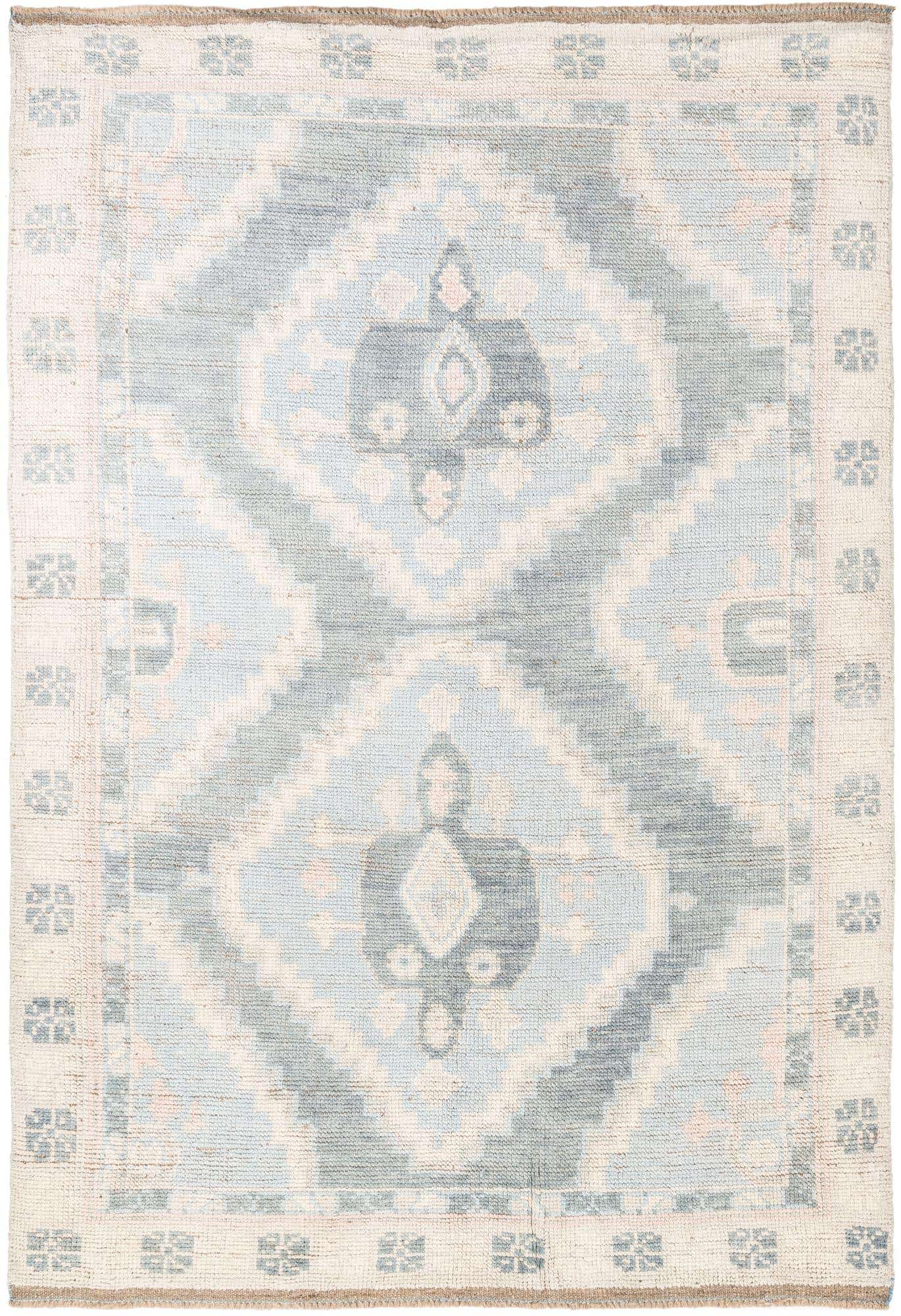 6' 3 x 9' 2 Hand Knotted Moroccan Wool Rug