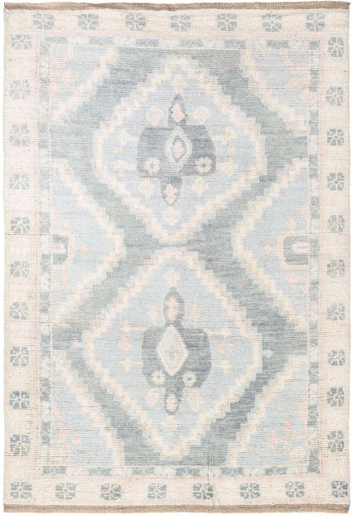 6' 3 x 9' 2 Hand Knotted Moroccan Wool Rug