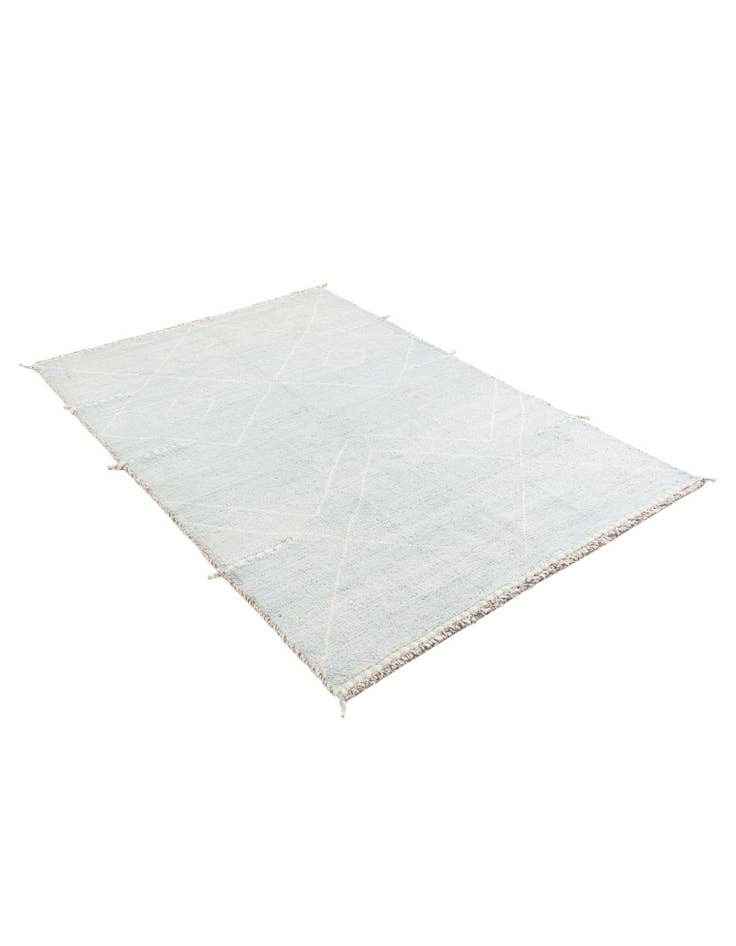 Detail image of 4' 1 x 6' 1  Hand Knotted Moroccan Wool Rug