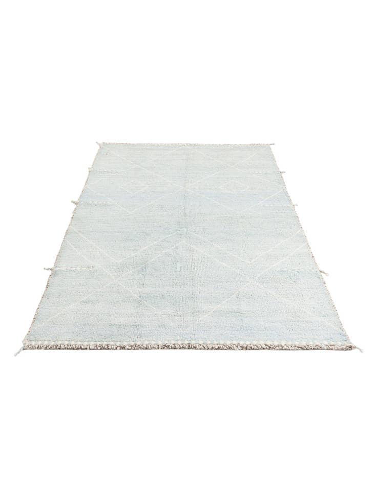 Detail image of 4' 1 x 6' 1 Hand Knotted Moroccan Wool Rug