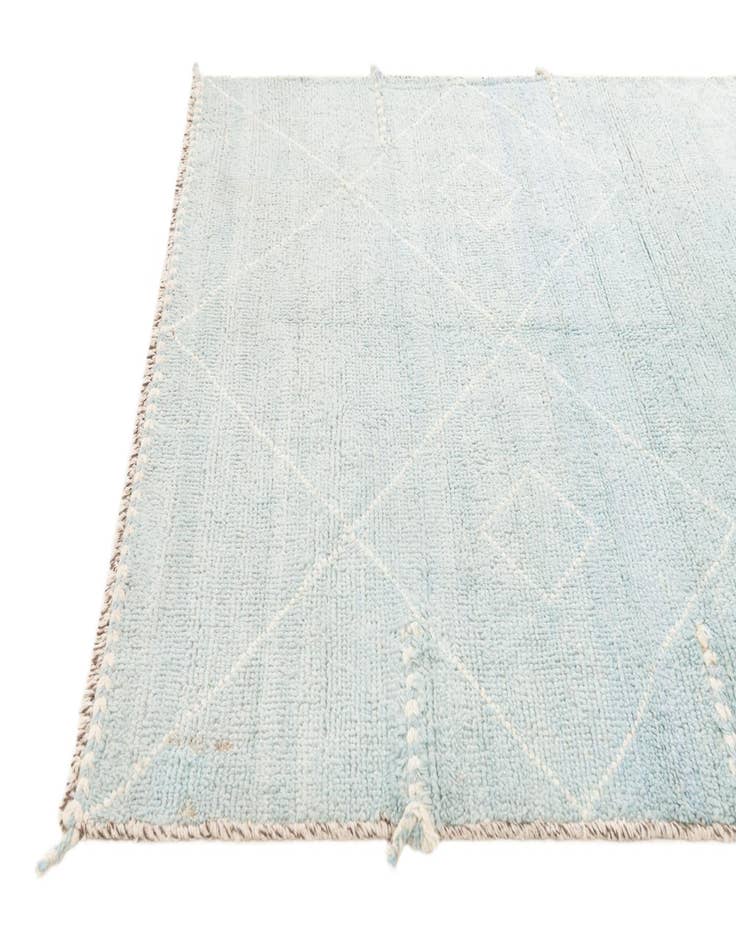 Detail image of 4' 1 x 6' 1  Hand Knotted Moroccan Wool Rug