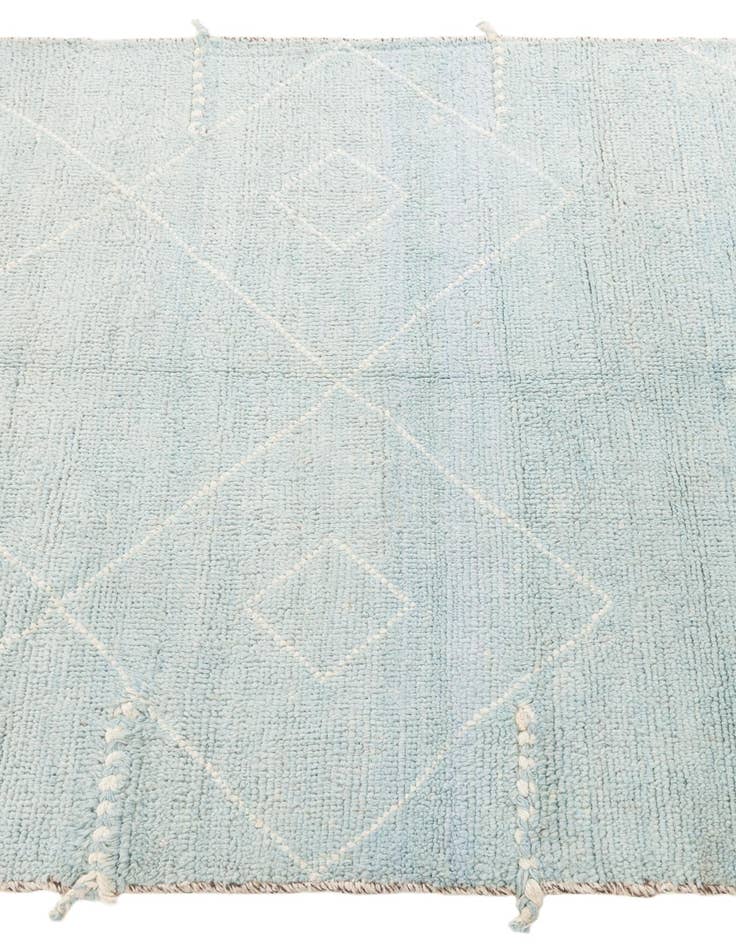 Detail image of 4' 1 x 6' 1  Hand Knotted Moroccan Wool Rug