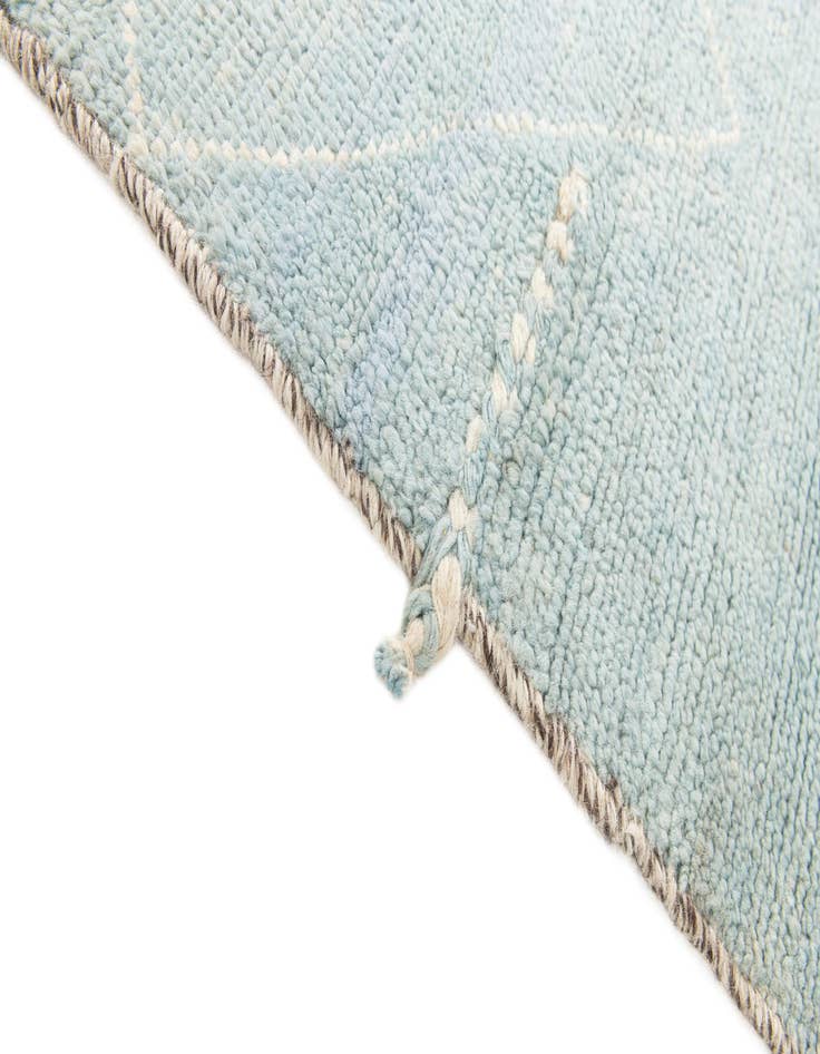 Detail image of 4' 1 x 6' 1  Hand Knotted Moroccan Wool Rug