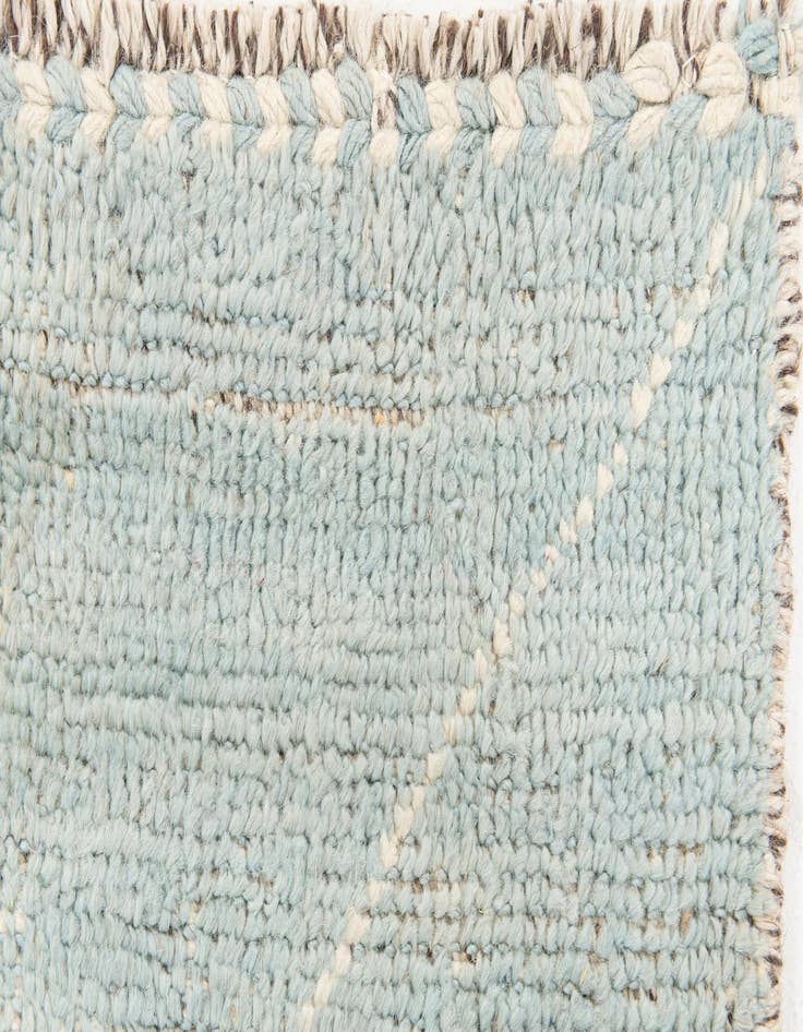 Detail image of 4' 1 x 6' 1  Hand Knotted Moroccan Wool Rug