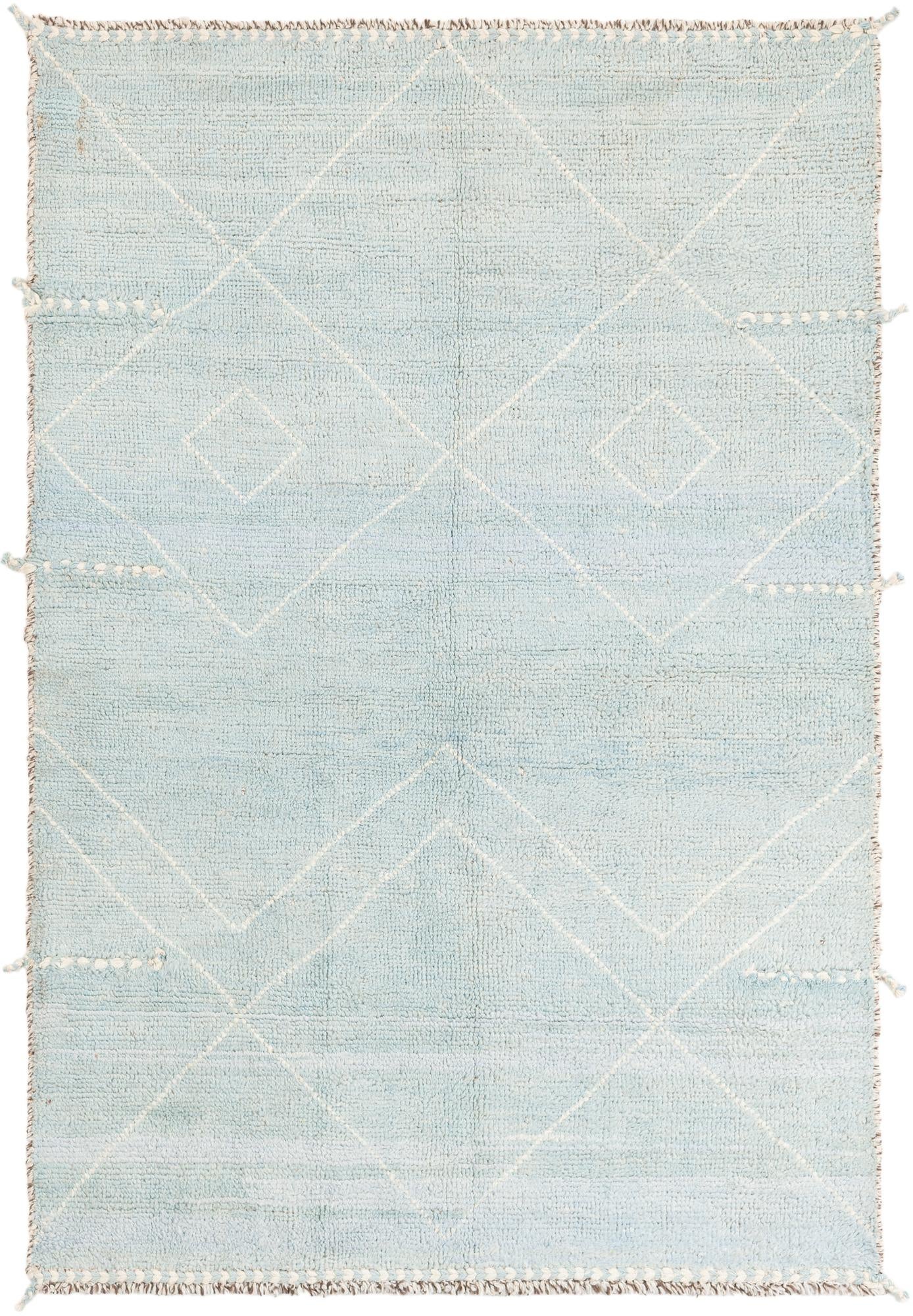 4' 1 x 6' 1 Hand Knotted Moroccan Wool Rug