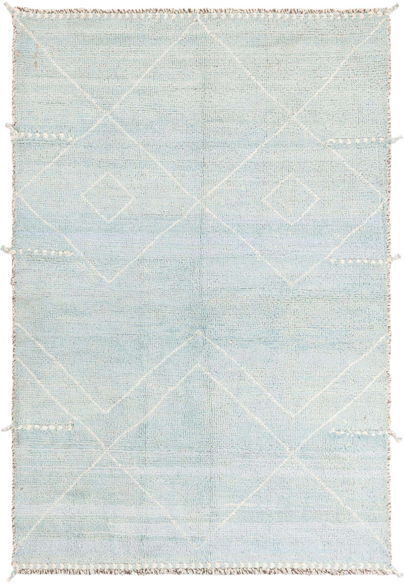4' 1 x 6' 1 Hand Knotted Moroccan Wool Rug