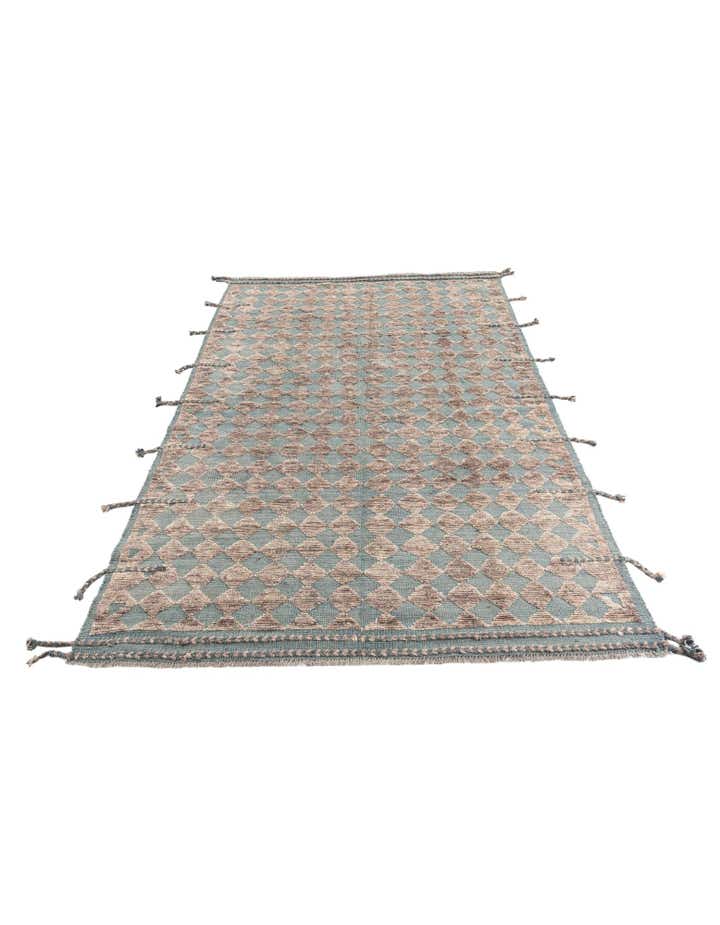 5' 8 x 8' Hand Knotted Moroccan Wool Rug