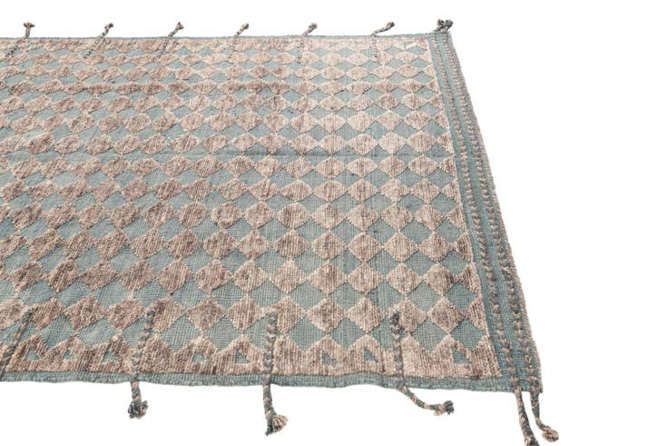 Detail image of 5' 8 x 8' Hand Knotted Moroccan Wool Rug