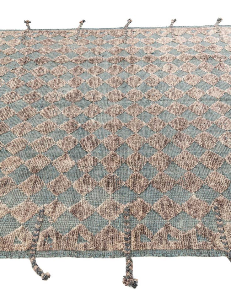 Detail image of 5' 8 x 8' Hand Knotted Moroccan Wool Rug