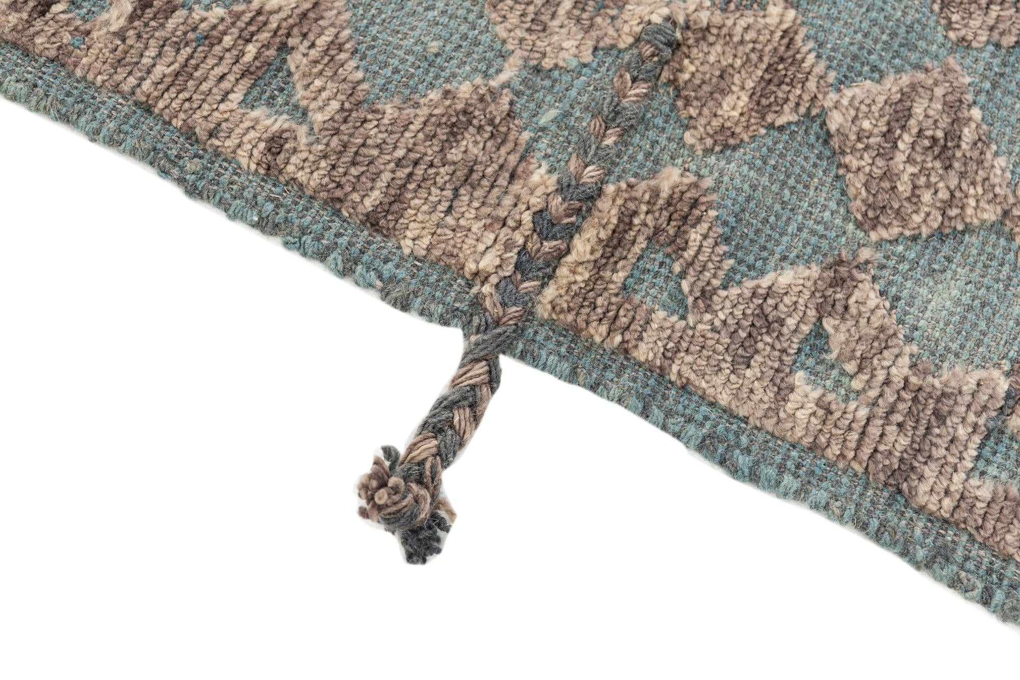 5' 8 x 8' Hand Knotted Moroccan Wool Rug