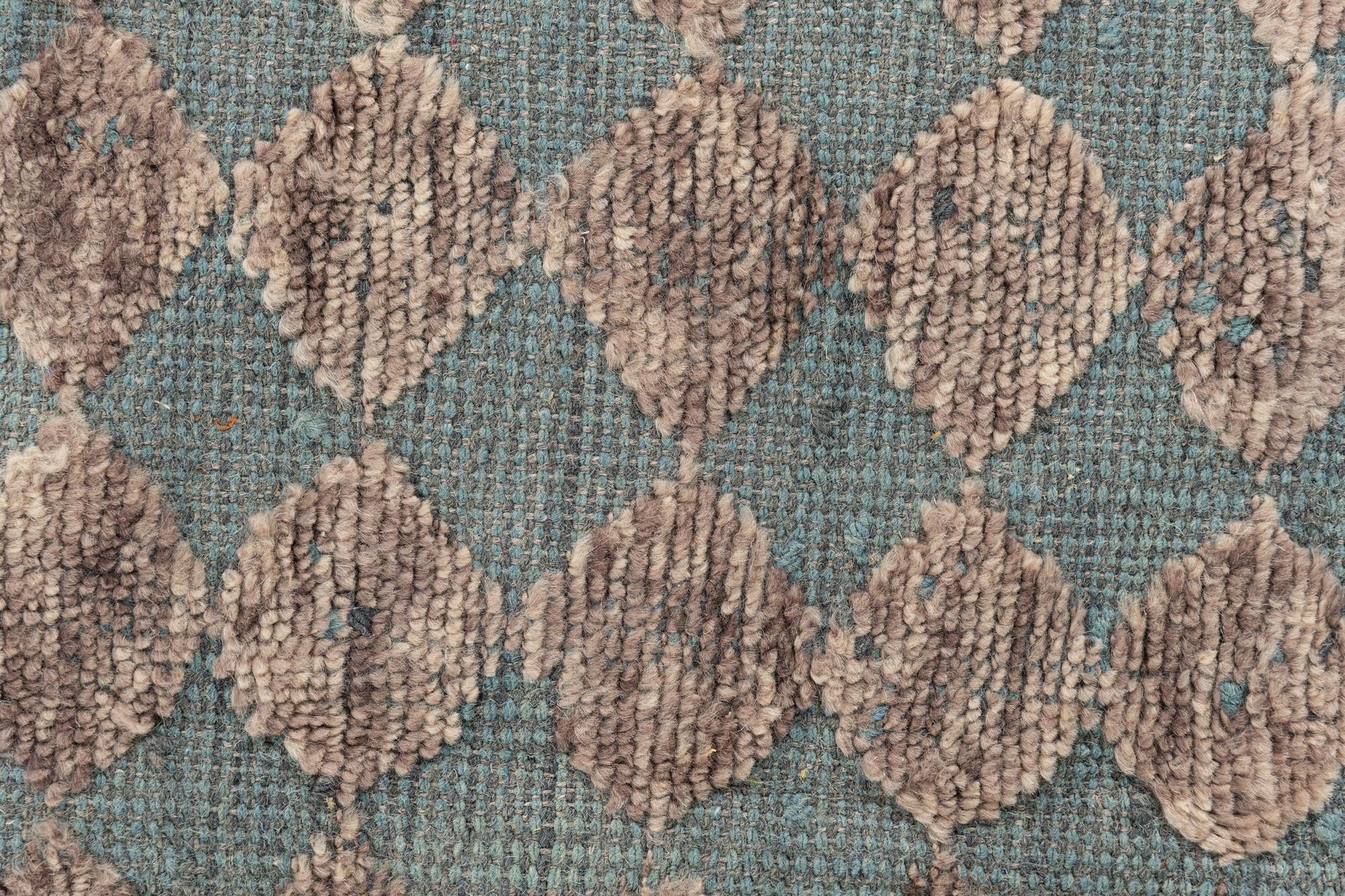 5' 8 x 8' Hand Knotted Moroccan Wool Rug