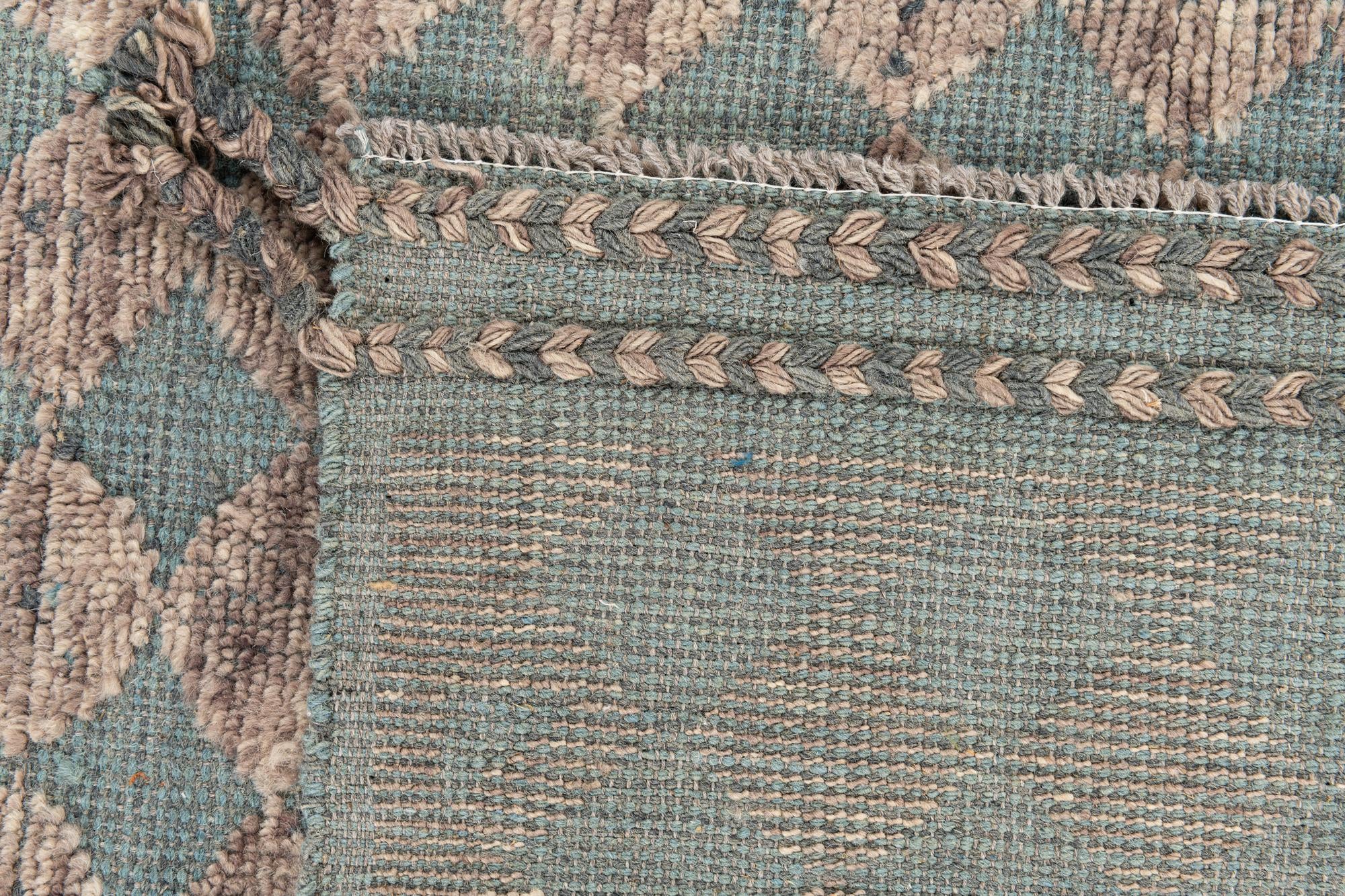 5' 8 x 8' Hand Knotted Moroccan Wool Rug
