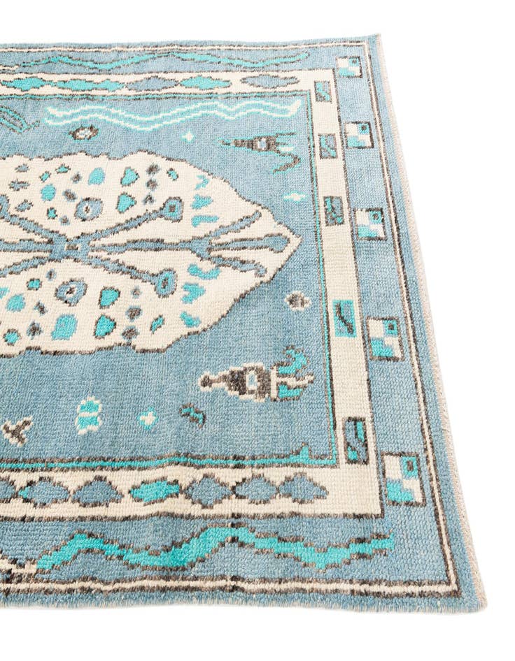 Detail image of 5' x 8' 1  Hand Knotted Moroccan Wool Rug