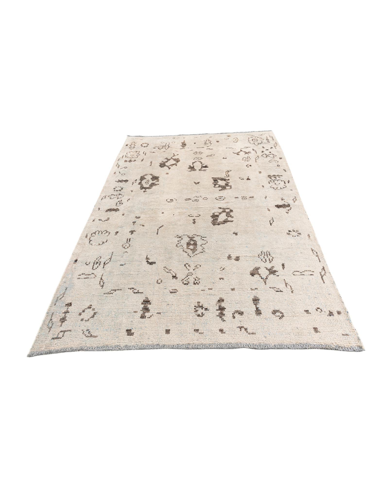 5' 10 x 8' 4 Hand Knotted Moroccan Wool Rug