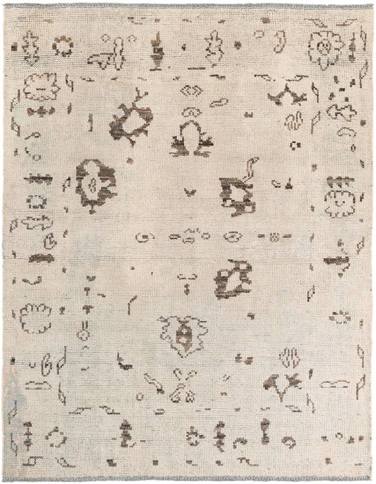 Detail image of 5' 10 x 8' 4 Hand Knotted Moroccan Wool Rug