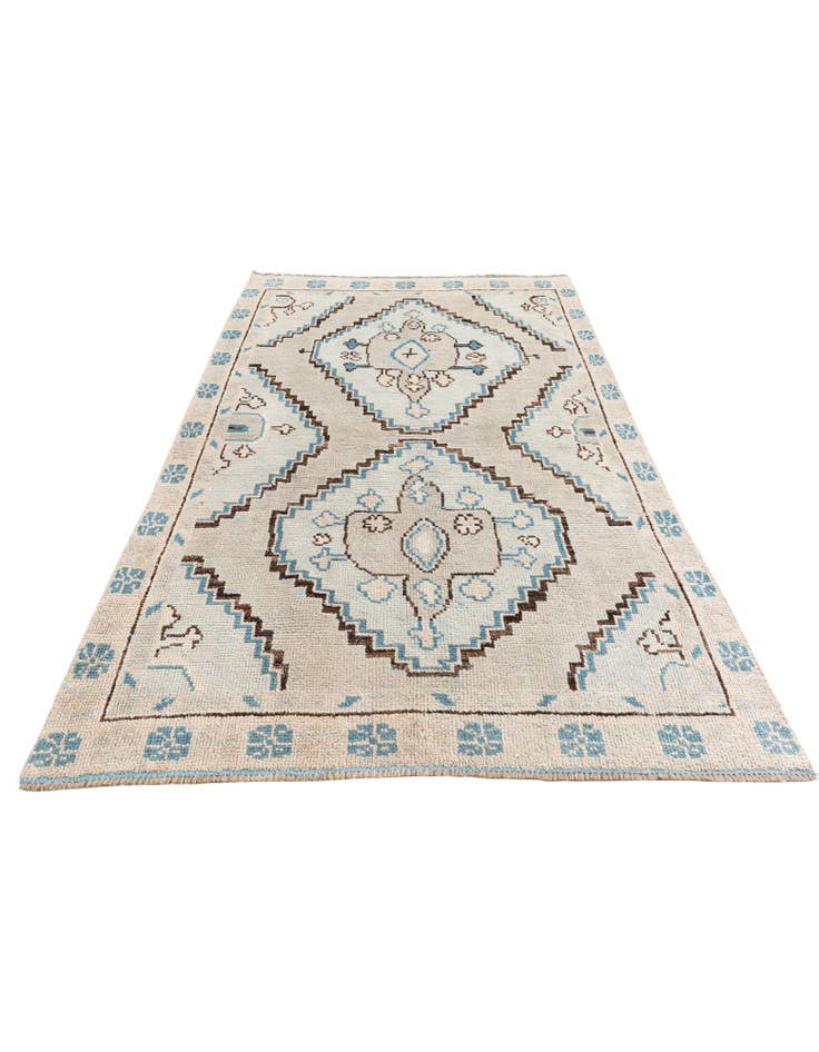 Detail image of 6' x 9' 3  Hand Knotted Moroccan Wool Rug