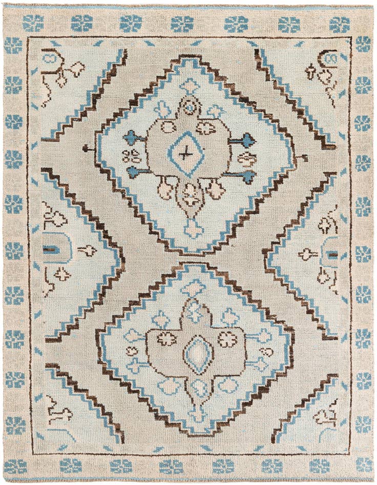 Detail image of 6' x 9' 3 Hand Knotted Moroccan Wool Rug