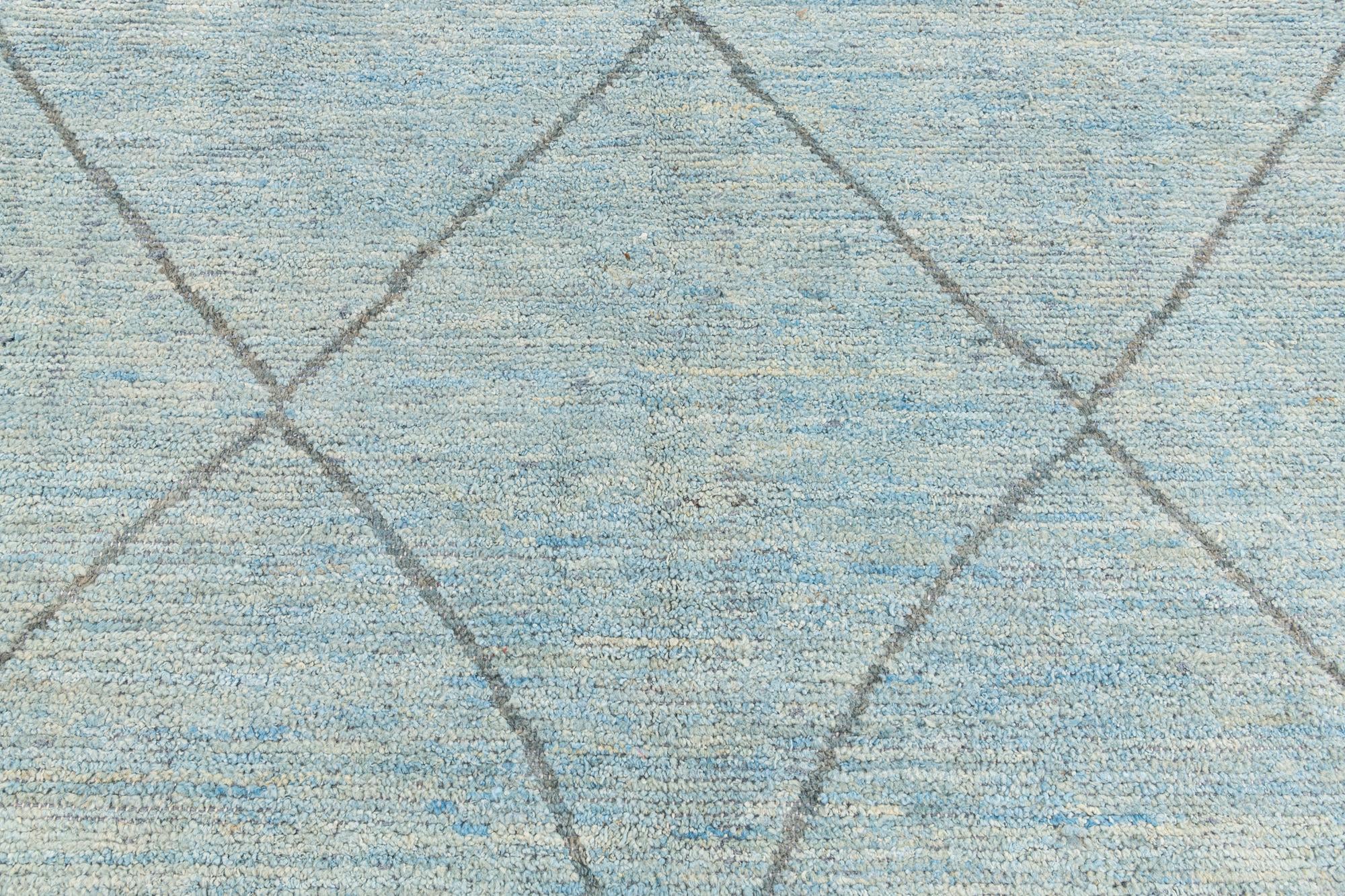 5' 10 x 9' 3 Hand Knotted Moroccan Wool Rug