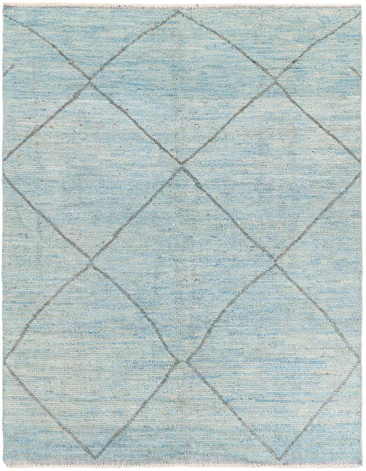 Detail image of 5' 10 x 9' 3 Hand Knotted Moroccan Wool Rug
