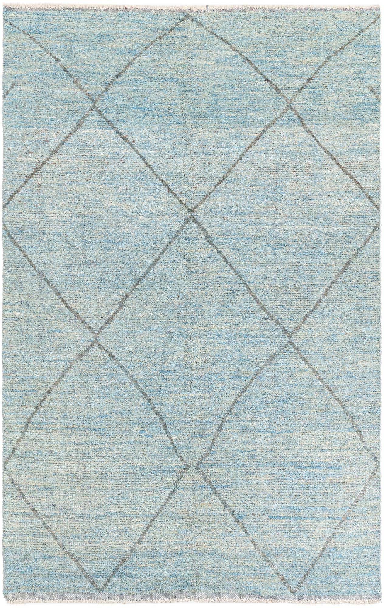 5' 10 x 9' 3 Hand Knotted Moroccan Wool Rug