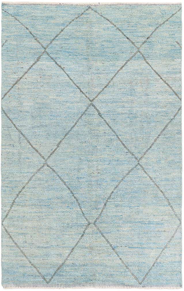 5' 10 x 9' 3 Hand Knotted Moroccan Wool Rug