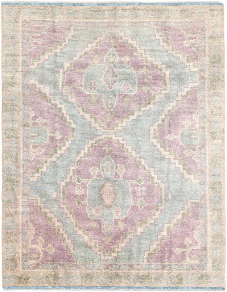 Detail image of 5' 10 x 9' 2 Hand Knotted Moroccan Wool Rug
